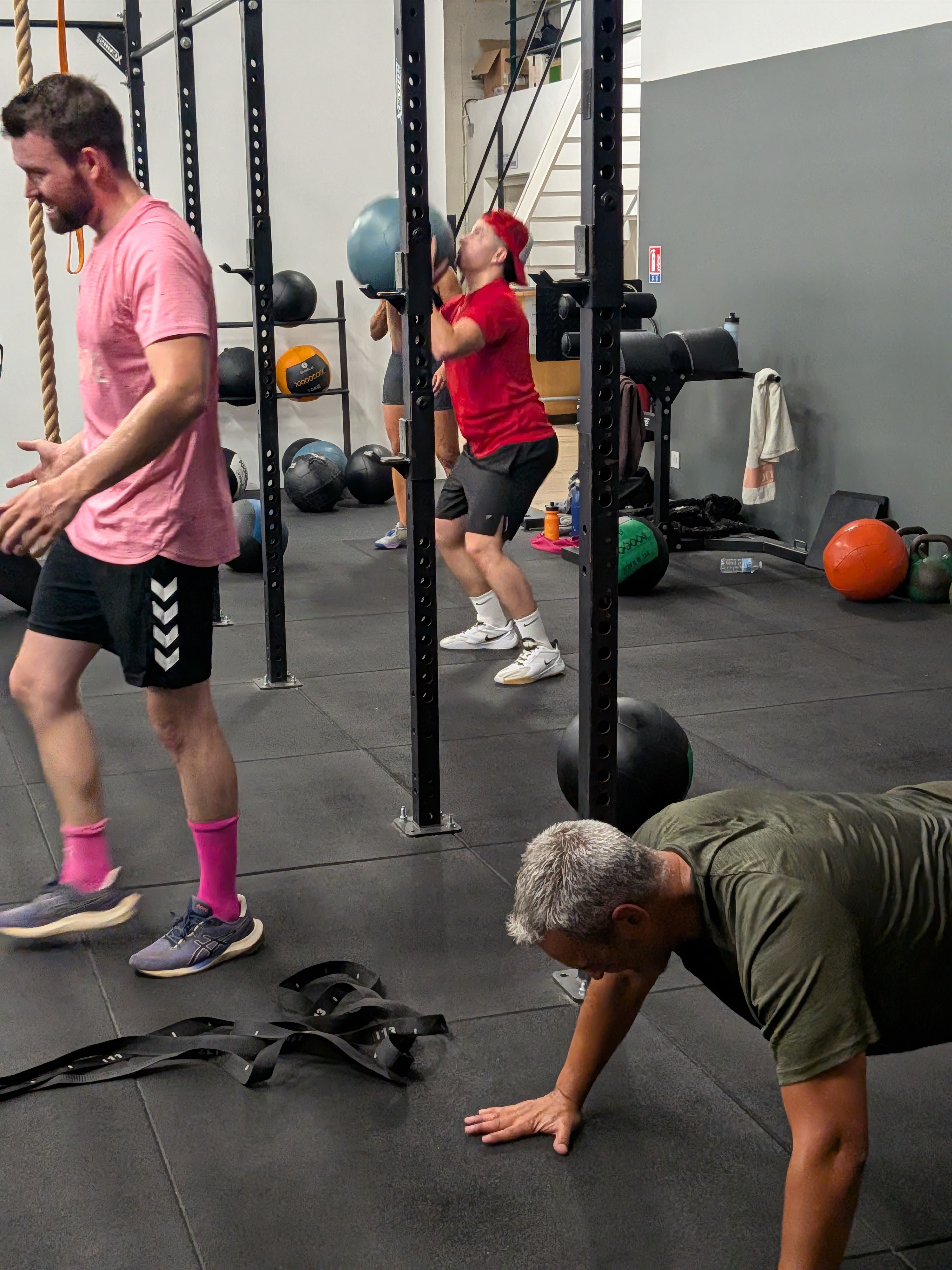 Atelier de pompes pendant le circuit cardio du Stade Langonnais Handball à Avenir Fitness Langon