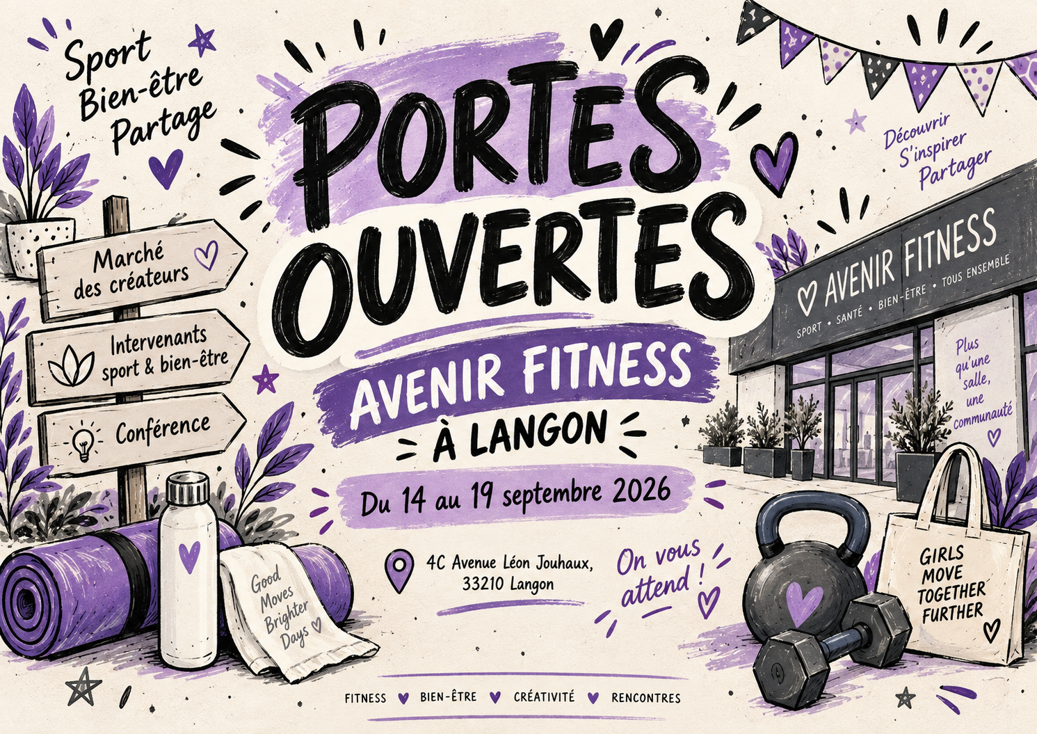 Portes ouvertes Avenir Fitness Langon du 14 au 19 septembre 2026